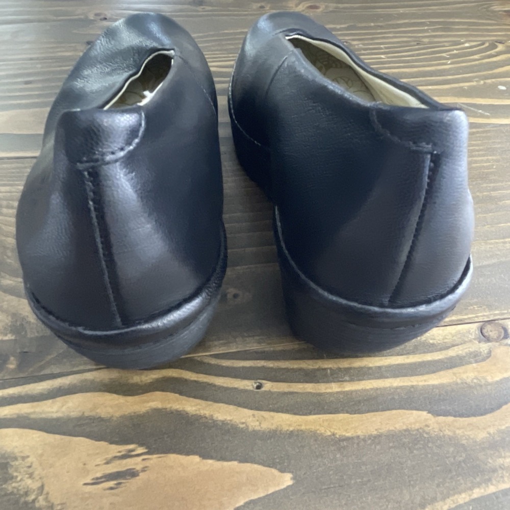 Fly London Black Leather Slip-On Heels - Picture 5 of 12